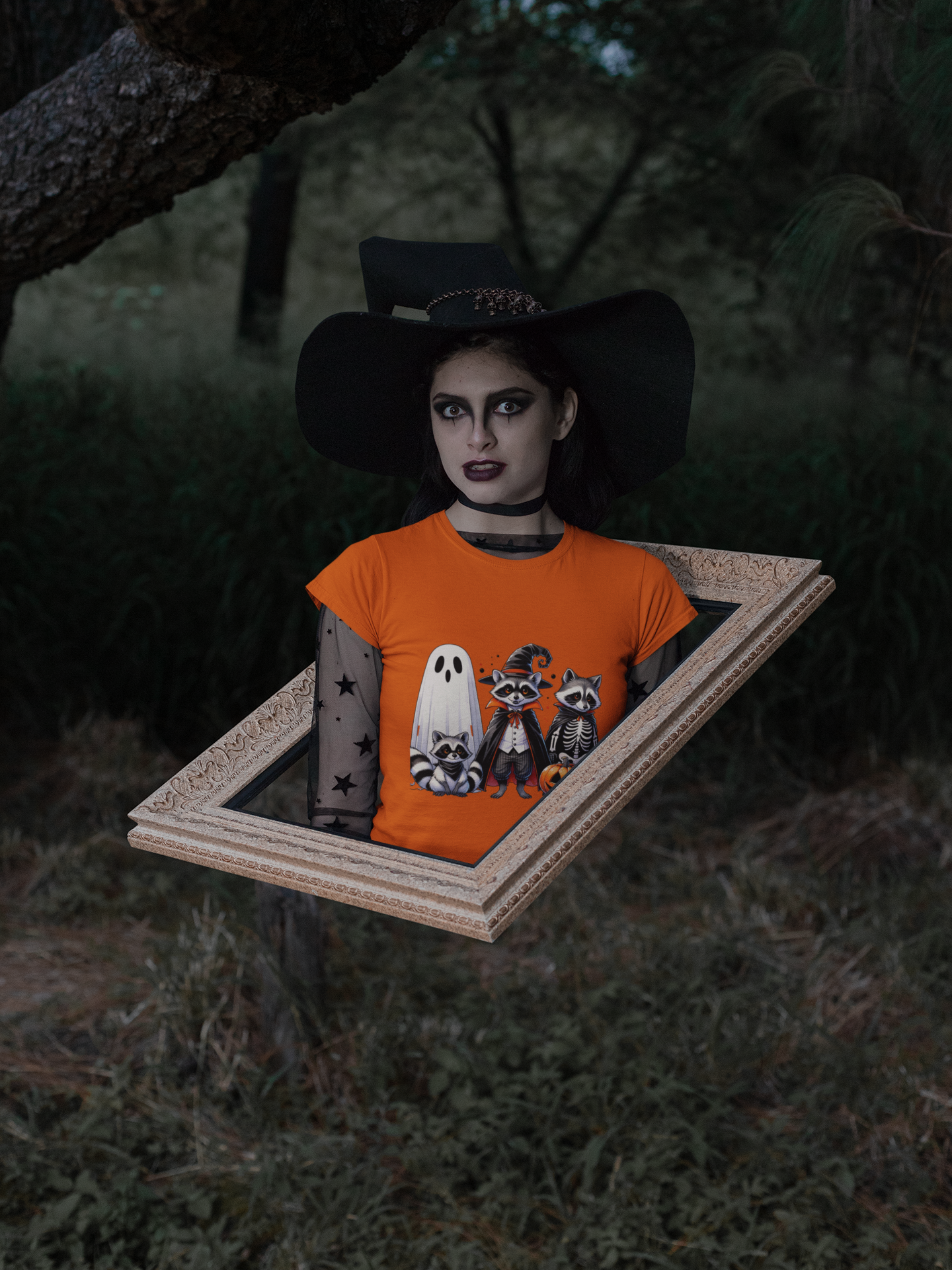T-shirt Halloween Effrayant – Citrouille, Fantôme et Chauve-Souris