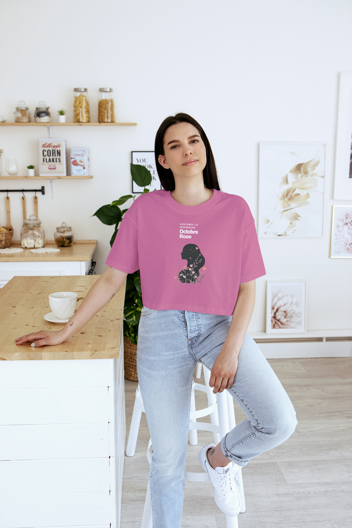 T-shirt Octobre Rose Femme – Soutien & Solidarité