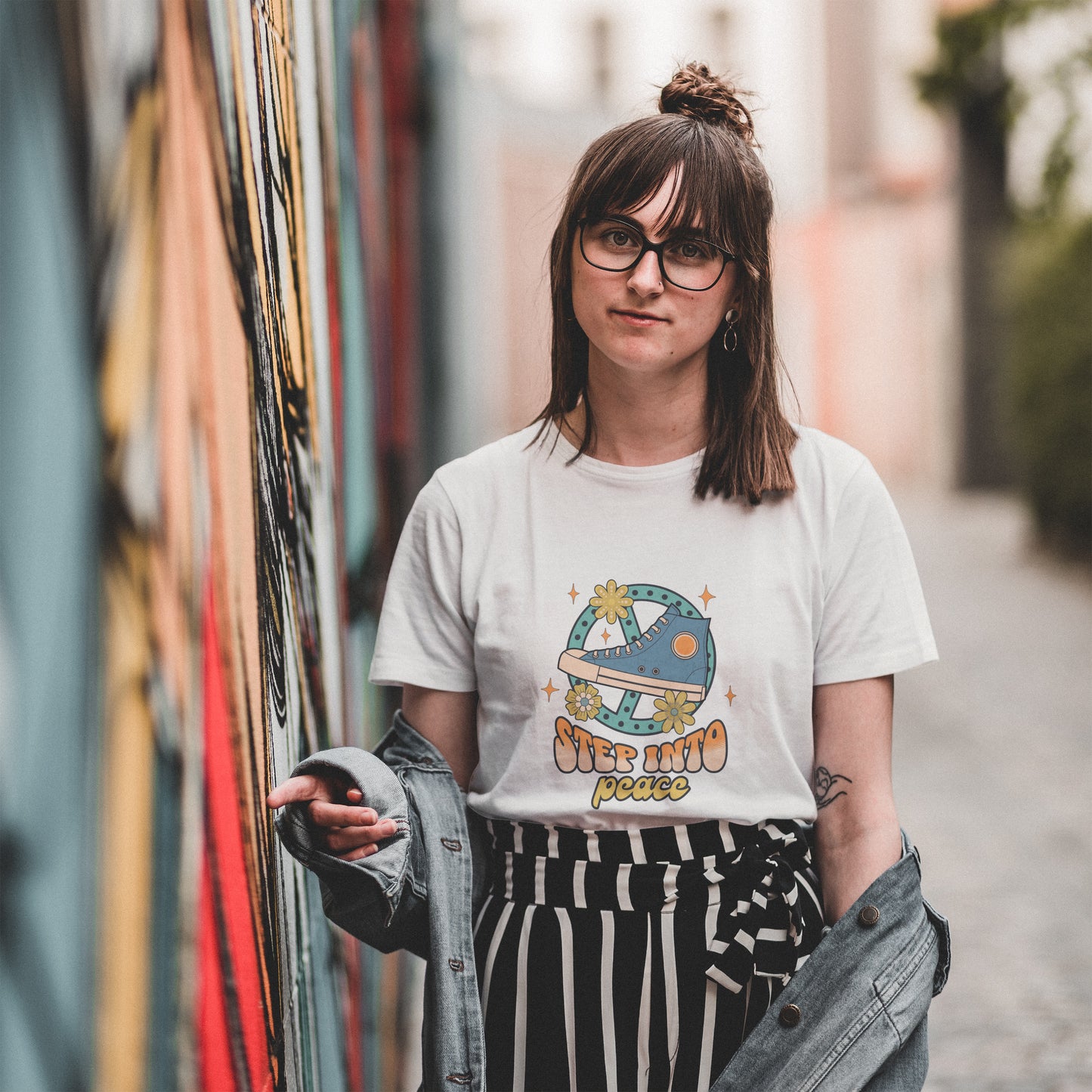 T-shirt Step Into Peace – Confort & Message Positif