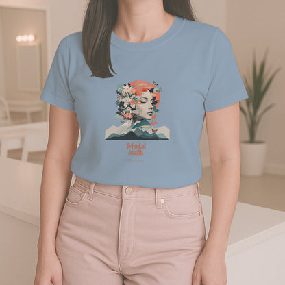 T-shirt femme ras du cou « Mental Health Matters » — Confort et message positif