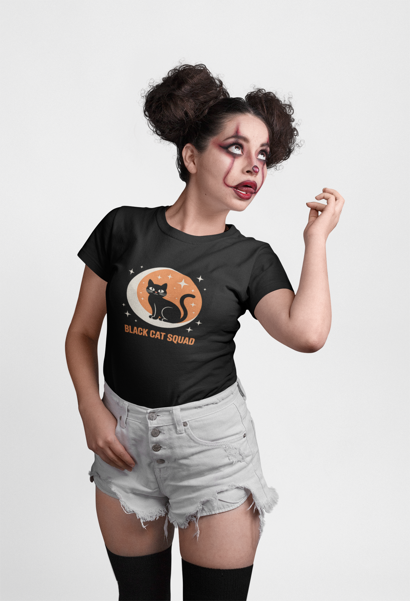 T-shirt Halloween Effrayant – Citrouille, Fantôme et Chauve-Souris