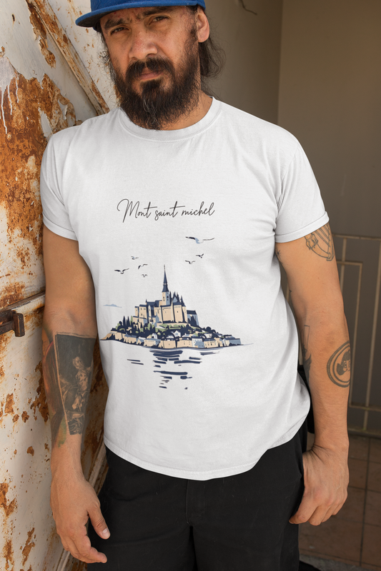 T-shirt « Mont-Saint-Michel » – Coton épais & durable