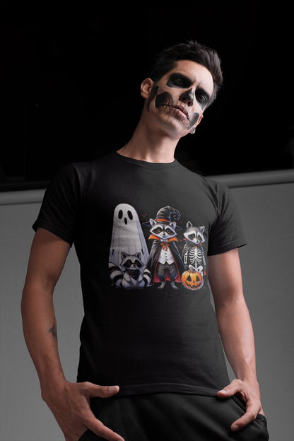 T-shirt Halloween Effrayant – Citrouille, Fantôme et Chauve-Souris