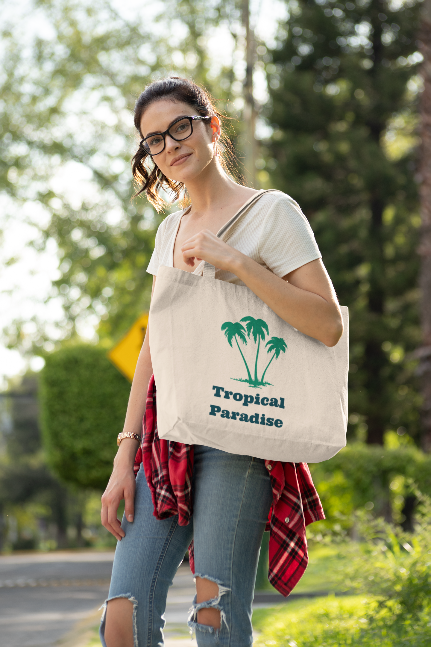 Sac fourre-tout classique « Tropical Paradise » — Évasion et style au quotidien